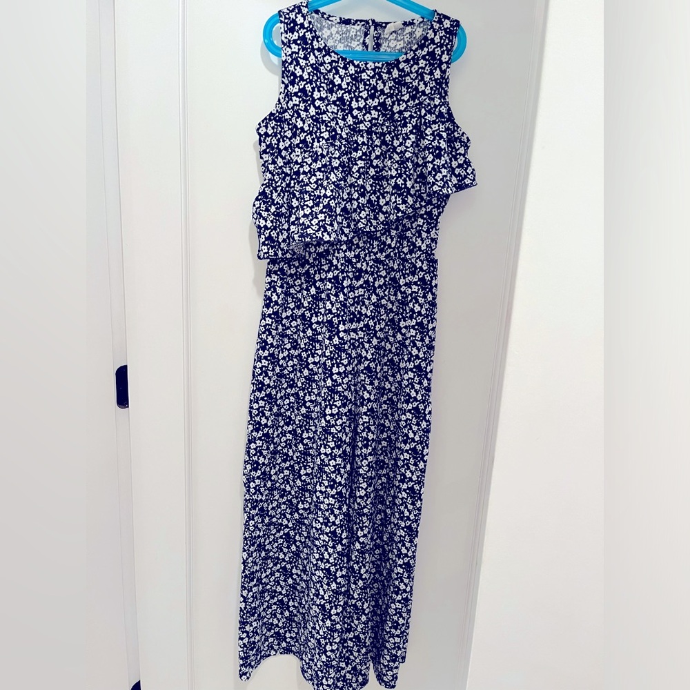 Zara Girls Pant Suit Navy and White size 12